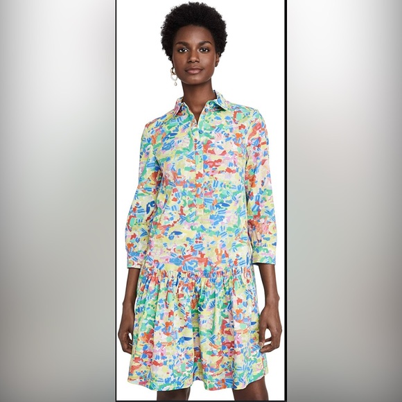 SALONI Dresses & Skirts - SALONI TILLY SHIRT DRESS 
COTTON POPLIN DRESS SUMMER CONFETTI